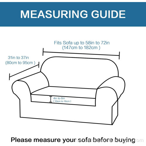 2 Piece Upgraded Thicker Jacquard Fabric Loveseat Cover